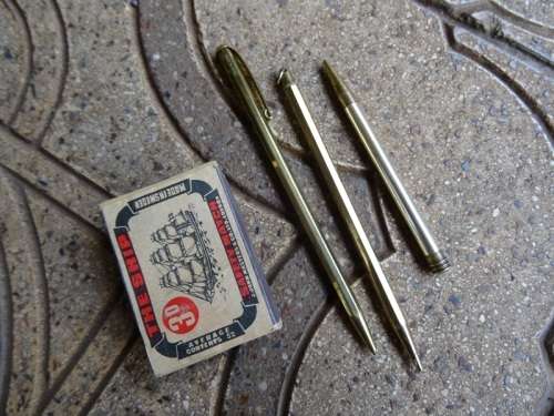 VINTAGE RETRACTABLE PLATED PENCILS