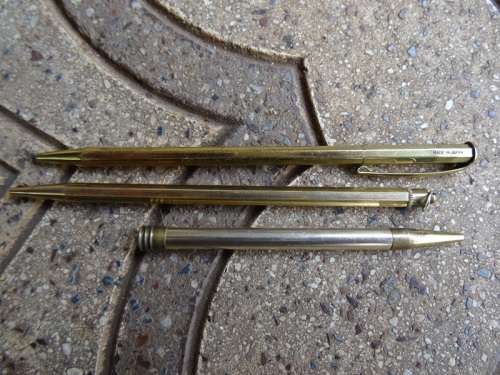 VINTAGE RETRACTABLE PLATED PENCILS