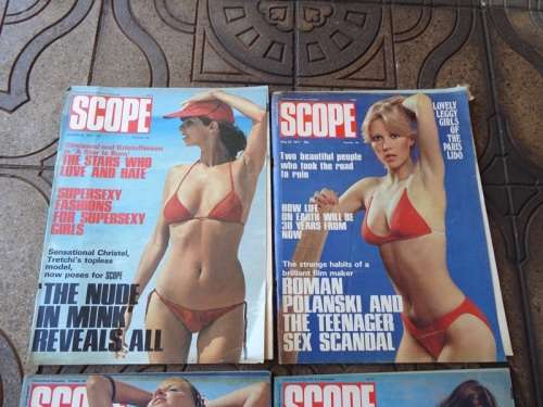 4 X 1977 SCOPE MAGAZINES.