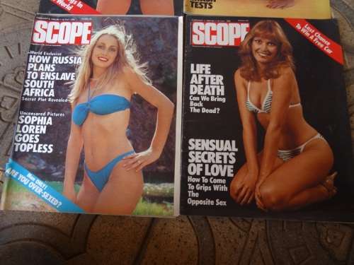 4 X 1980 SCOPE MAGAZINES.
