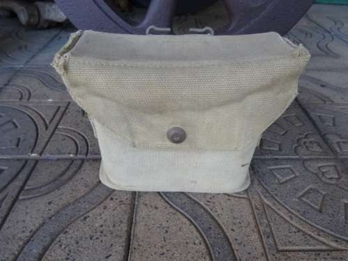 WW2 BINOCULAR CASE WITH BRASS BINOCULARS