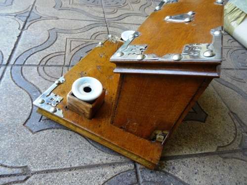 VICTORIAN OAK WRITING STORAGE BOX