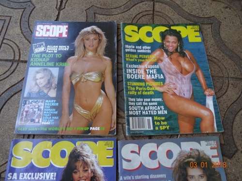 4 X VINTAGE SCOPE MAGAZINES.