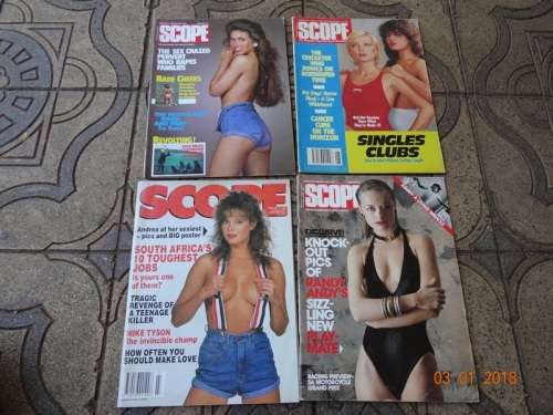 4 X VINTAGE SCOPE MAGAZINES.