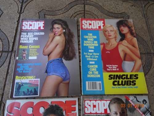 4 X VINTAGE SCOPE MAGAZINES.