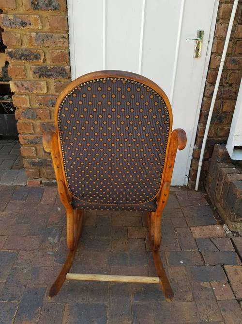 VERY OLD OAK BENTWOOD ROCKING CHAIR.