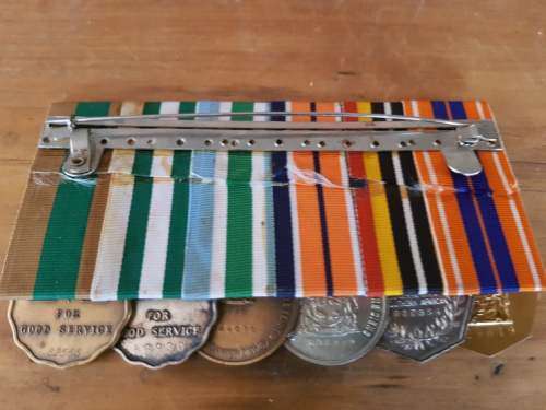 SA ARMY NUMBERED 6 MEDAL GROUP SARGEANT-MAJOR FRANK CLOETE.