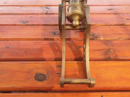 SOLID BRASS WORKING CANNON 460 MM BLACK POWDER 7KG, 11 MM CHAMBER