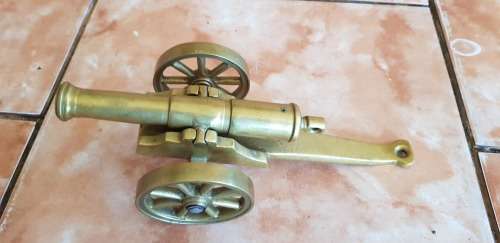VINTAGE SOLID BRASS CANNON 250 MM LONG