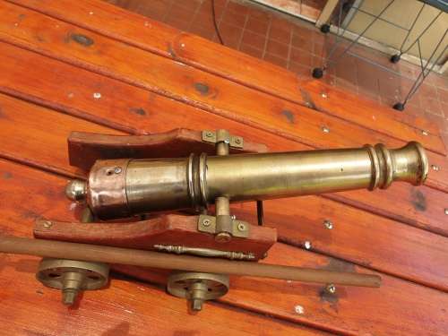 VINTAGE 19 MM WORKING BP SIGNAL CANNON 6.5 KG, 420 MM