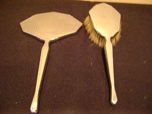 BRUSH AND MIRROR SET VICTORIAN STYLE