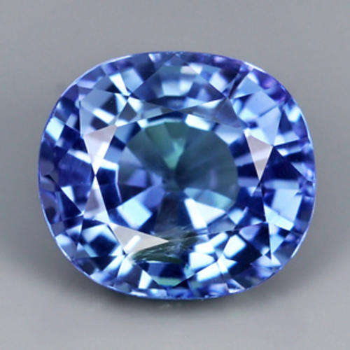 1.54ct 7x6mm CUSHION NATURAL MULTI-COLOR TANZANITE