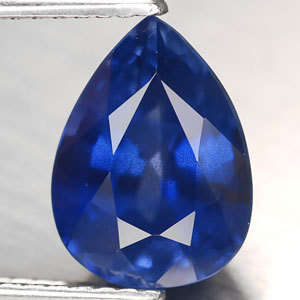 4 ct.PEAR NATURAL CORNFLOWER  BLUE SAPPHIRE CEYLON , NOT A DIFFUSED, ONLY HEATED!!!!!