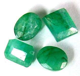 13.20CT LOOSE 4PCS TRANSLUCENT COLUMBIAN EMERALD GEM NR