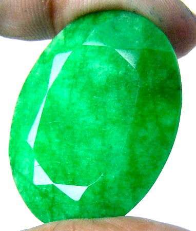 RARE 64 CTS NATURAL STUNNING  GREEN OVAL EMERALD GEMSTONE