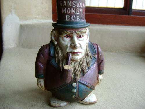 SCARCE CIRCA 1900 PAUL KRUGER TRANSVAAL MONEY BOX.