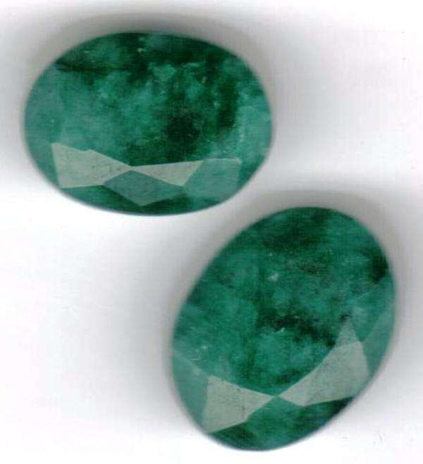 2 X TRANSLUCENT EMERALDS 8CT TOTAL