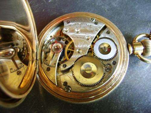 1929 WALTHAM USA GOLD PLATED POCKET WATCH GOOD RUNNER.