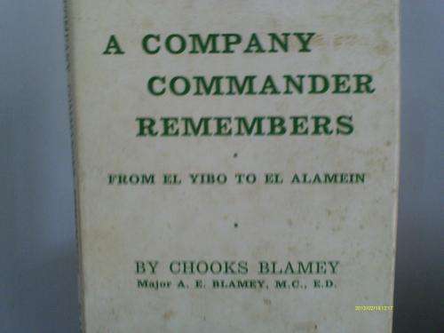 A Company Commander Remembers from El Yibo to . Chooks Blamey