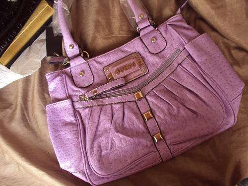Purple GUESS handbag