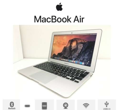 Macbook Air 11inch (Early 2015) - Intel Core i5, 256GB SSD, 8GB RAM, macOS