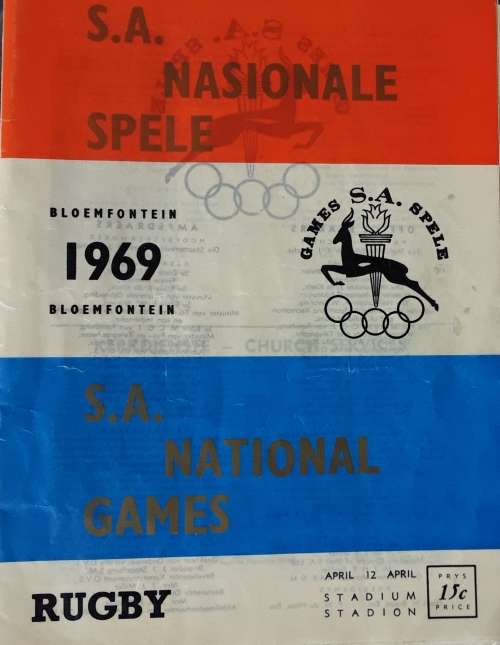 SA National Games 1969 SA Nasionale Spele RUGBY program