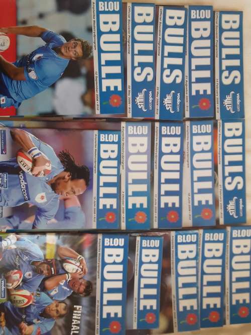 15 Bulls Rugby Match Programs 2008-09