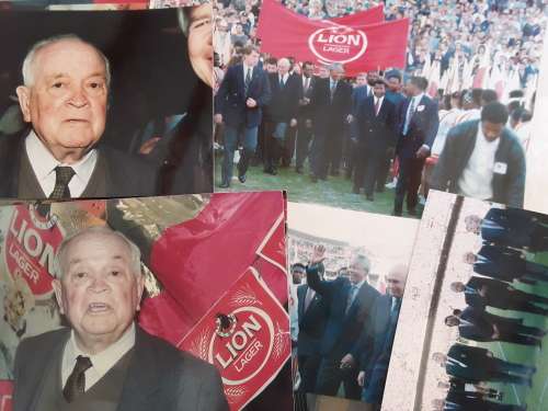 Doc Craven, Mandela Rugby Photos 1990s + SA Rugby Board compliments card