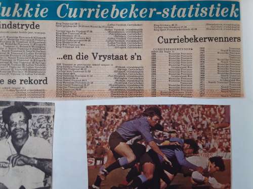 1978 Rugby Currie Cup Final Scrapbook/Plakboek