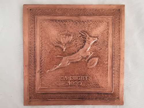 1999 Springbok Rugby Copper Plate