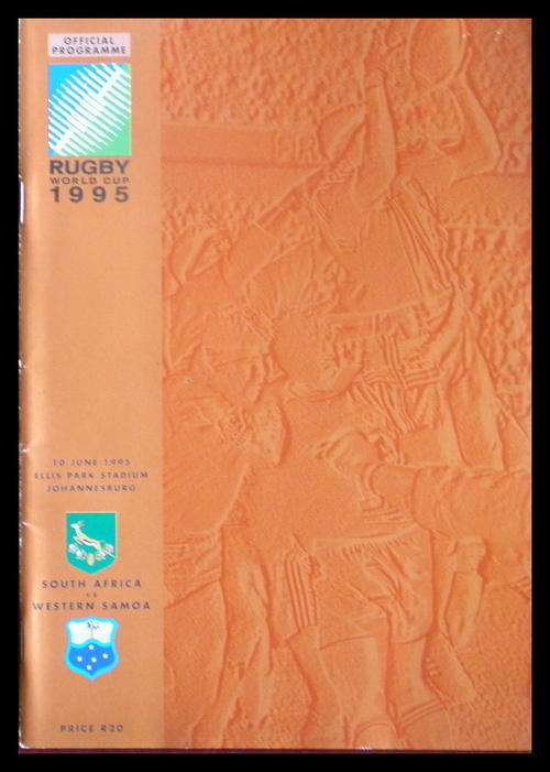 Official Programme: SOUTH AFRICA vs WESTERN SAMOA 10.6.1995 Ellis Park RUGBY WORLD CUP 1995