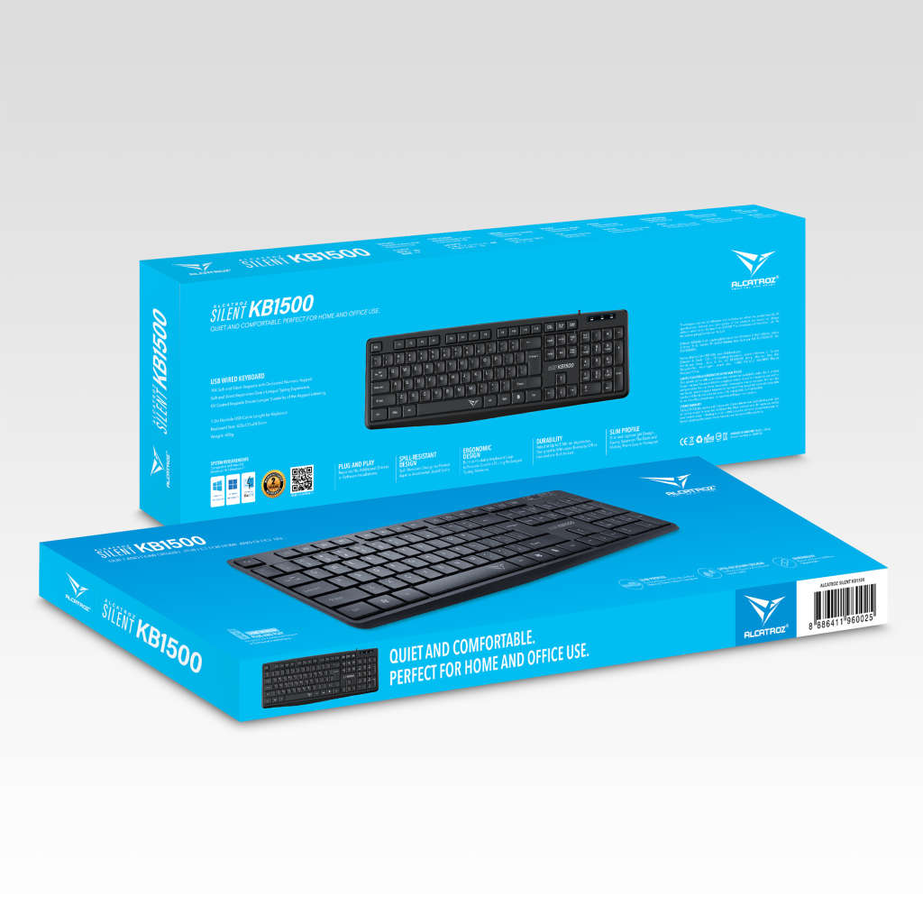 Alcatroz Silent KB1500 USB Wired Keyboard