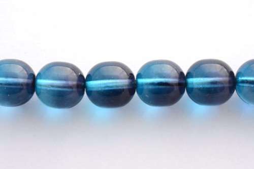 Czech glass beads, teal, 10mm, 5pcs