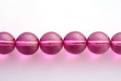 Czech glass beads, dark pink, 10mm, 5pcs