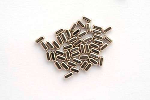 Squared tube, antique silver, 1.7x4.2mm, 50pcs