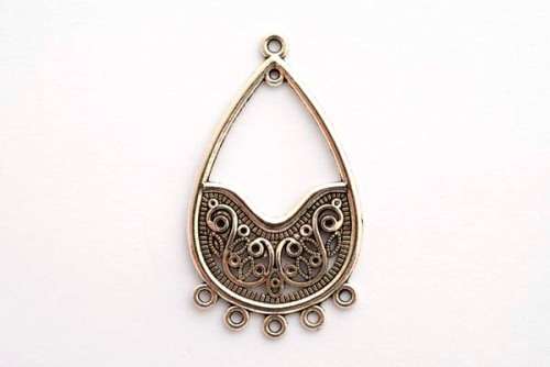 Earring connector, 5-to-1, 50x25mm, 1 pair