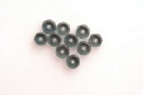 Czech fire polished beads, Montana blue twilight, 3x6mm disc,10pcs