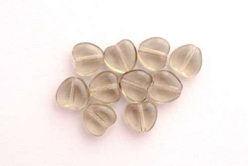 Czech fire polished beads, black diamond, 8mm, heart,10pcs