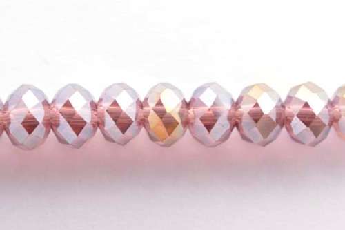 Facetted roundell, amethyst AB, 6mm, 10pcs