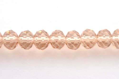 Facetted roundell, light Colarado topaz, 8mm, 10pcs