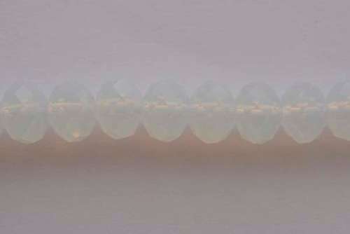 Facetted roundell, opal, 8mm, 10pcs