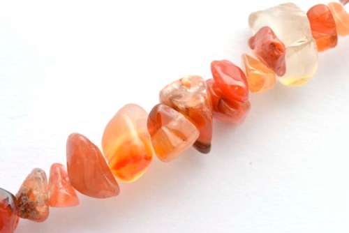 Carnelian chips, 40cm strand