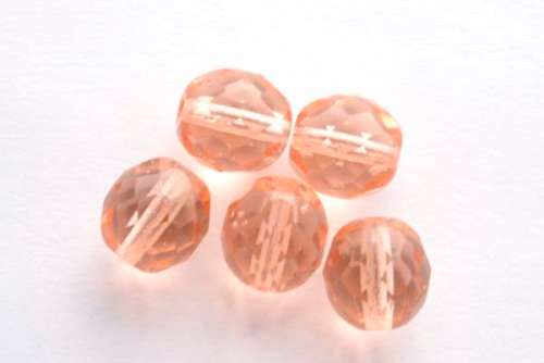 Austrian crystal, round facetted, rose, 10mm, 5pcs
