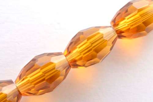 Facetted oval, topaz, 8x10mm, 10pcs