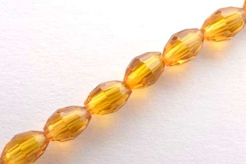 Facetted oval, topaz, 4x6mm, 10pcs
