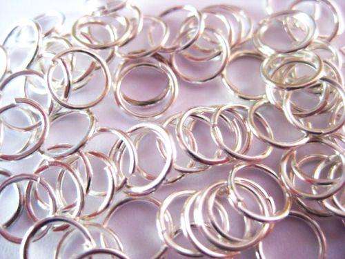 Jump rings, nickel, 8mm, 50pcs