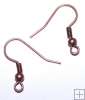 Earring wire, copper, 10pcs
