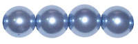 Glass pearl beads 8mm, periwinkle, +/-25 pcs