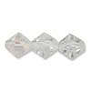 Bicone facetted glass beads, 6mm, crystal AB, 10pcs