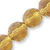Glass facetted round, 8mm, yellow, 10pcs